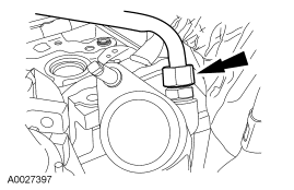 Step 10: Disconnect the exhaust gas recirculation (EGR) tube from the exhaust manifold.