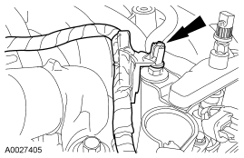 Step 19: Remove the generator wiring harness anchor from the LH front stud.