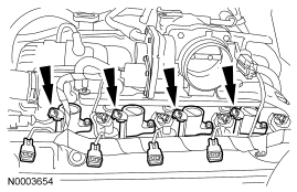 Step 11: Disconnect the 8 ignition coil electrical connectors.