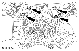 Step 15: Remove the generator mounting bracket.