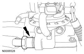 Step 24: Disconnect the EGR tube nut from the EGR system module.