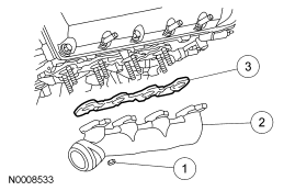 Step 1: Remove the RH exhaust manifold.