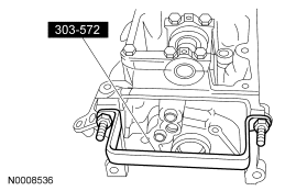 Step 58: Install the special tool on both ends of the cylinder head.