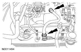 Step 14: Remove the crankcase ventilation tube.