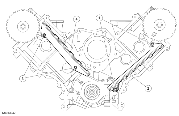 Step 53: Remove both timing chain guides.