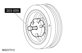 Step 44: Using the special tool, remove the crankshaft pulley.