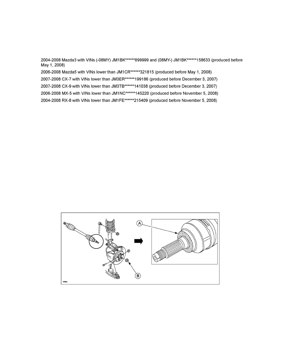 Maintenance > Wheels and Tires > Wheel Bearing > Component Information > Technical Service Bulletins > All Technical Service Bulletins for Wheel Bearing: ...