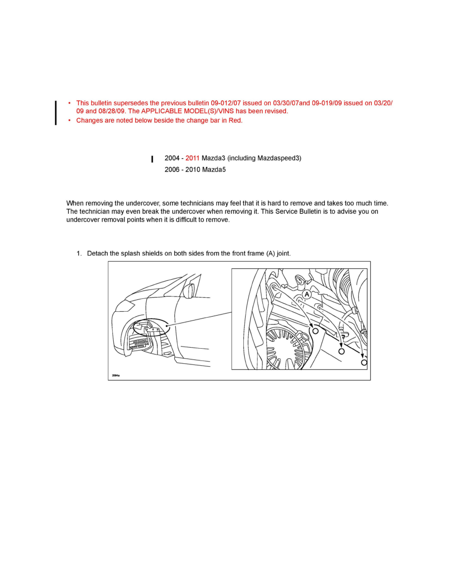Engine, Cooling and Exhaust > Engine > Access Cover, Engine > Component Information > Technical Service Bulletins > Engine/Body - Engine Undercover Removal ...