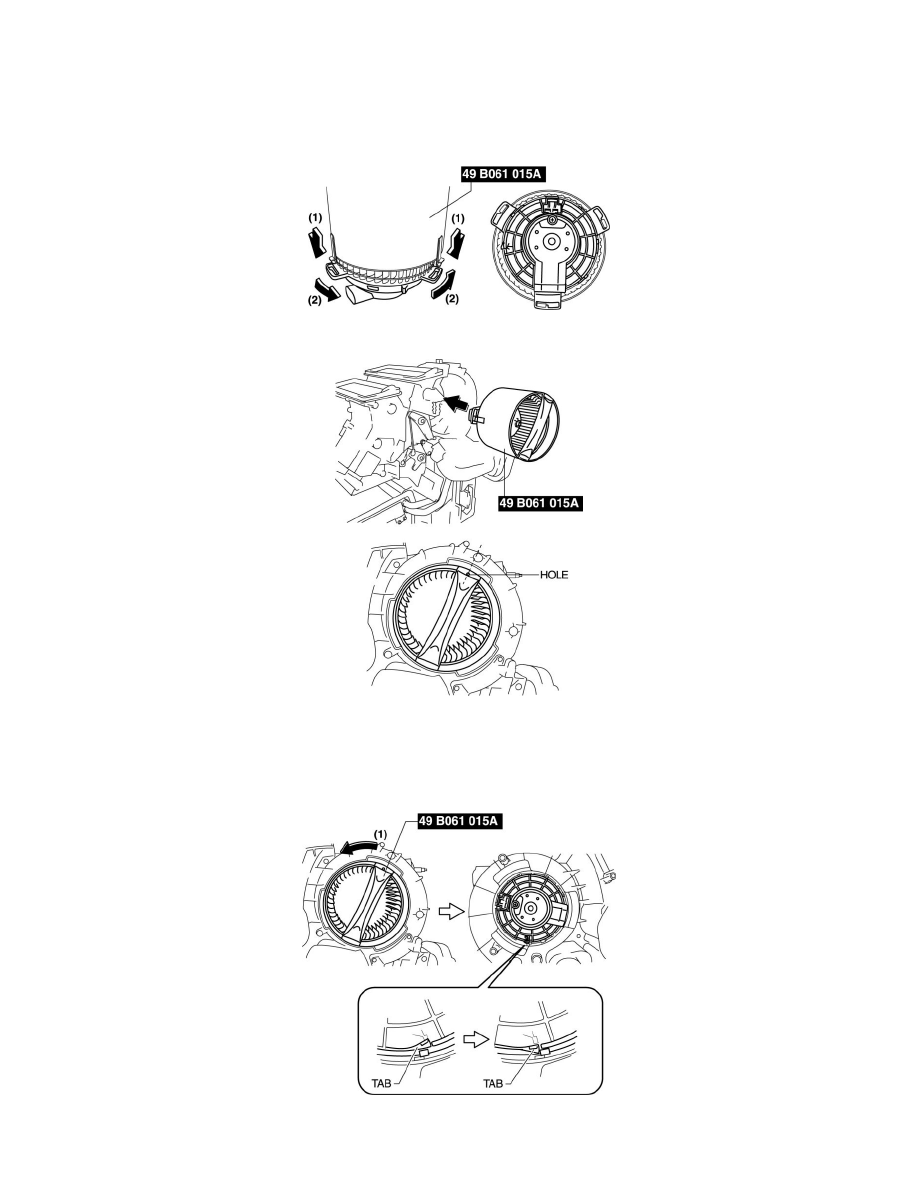 Mazda 3 Service Manual: Blower Motor Installation Full Auto Air Conditioner Mazda 3 Service Manual: Blower Motor Installation Full Auto Air Conditioner