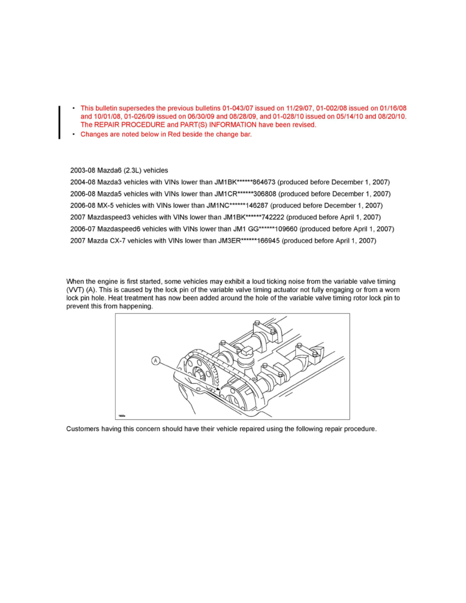 ... Timing Components > Variable Valve Timing > Variable Valve Timing Actuator > Component Information > Technical Service Bulletins > All Technical Service ...