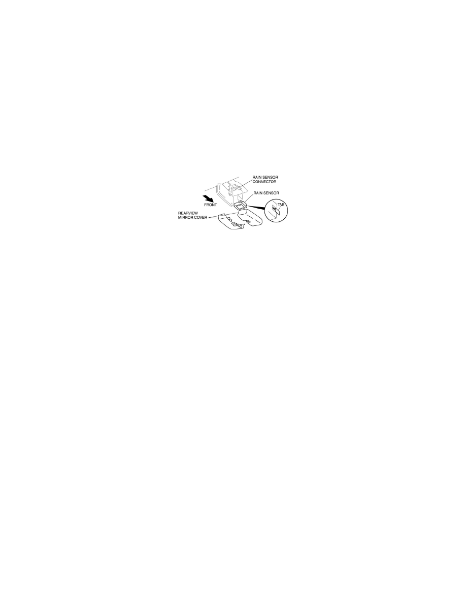 Mazda 3 Service Manual: Rain Sensor RemovalInstallation Mazda 3 Service Manual: Rain Sensor RemovalInstallation