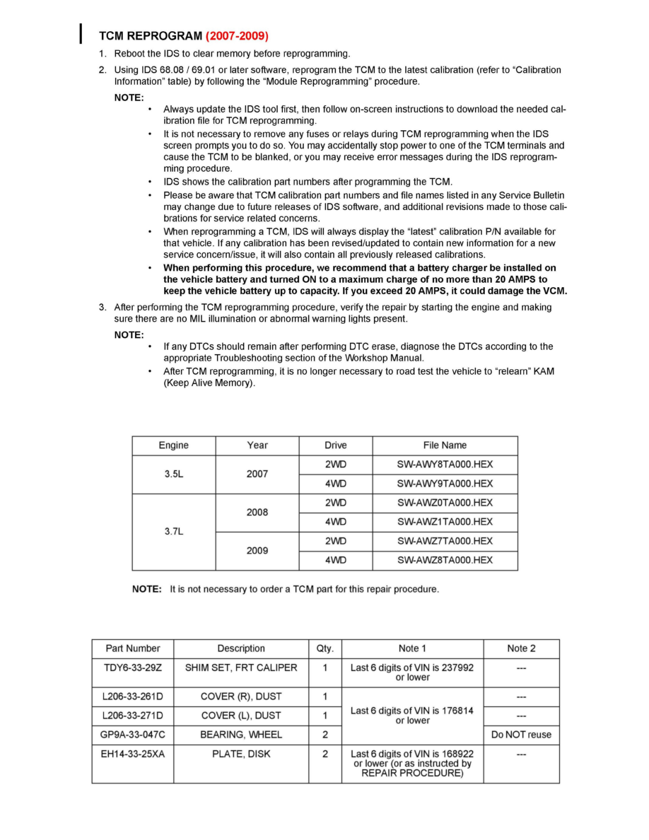 Mazda Workshop Service and Repair Manuals > CX-9 AWD V6-3.7L (2008 ...
