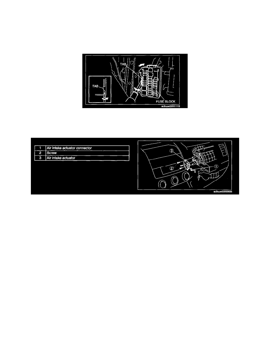 Mazda 3 Service Manual: Air Intake Actuator RemovalInstallation Manual Air Conditioner Mazda 3 Service Manual: Air Intake Actuator RemovalInstallation Manual Air Conditioner