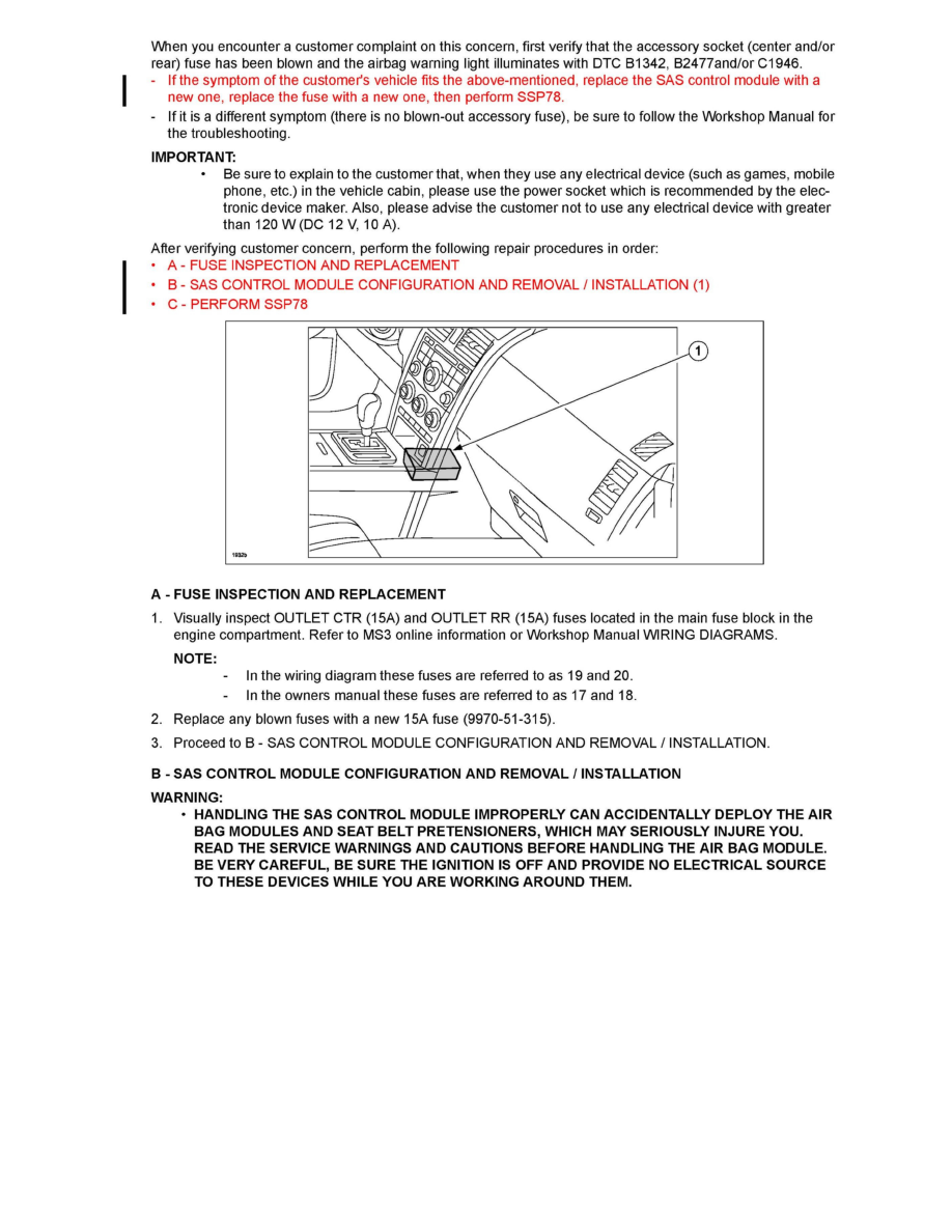 Restraint Systems > Air Bag Systems > Air Bag Control Module > Component Information > Technical Service Bulletins > All Technical Service Bulletins for Air ...