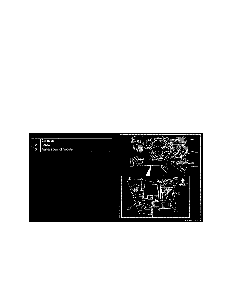 Mazda 3 Service Manual: Keyless Beeper Inspection Mazda 3 Service Manual: Keyless Beeper Inspection
