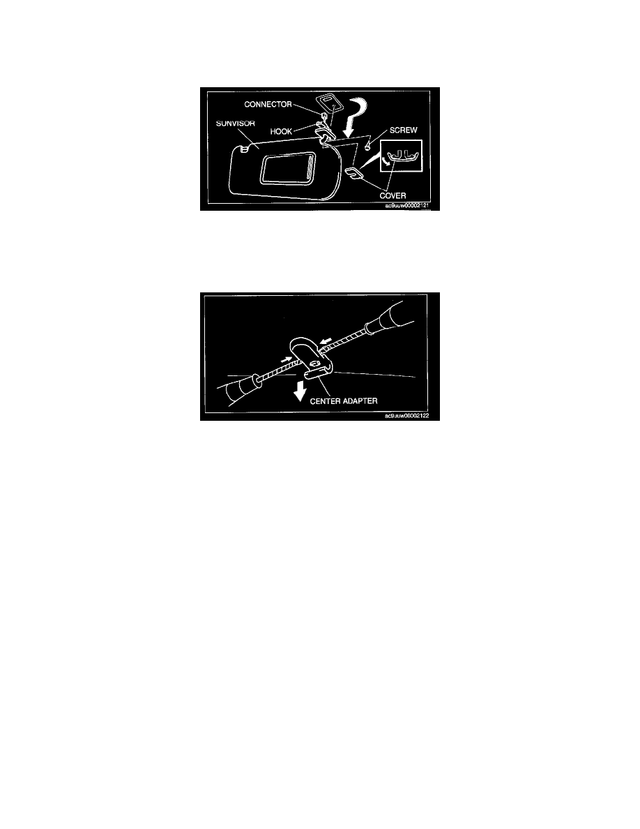 Mazda 3 Service Manual: Sunvisor RemovalInstallation Mazda 3 Service Manual: Sunvisor RemovalInstallation