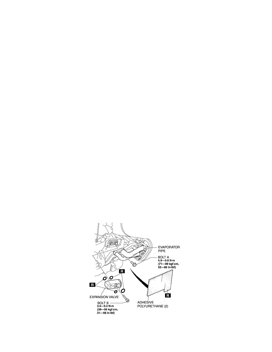 Mazda 3 Service Manual: Expansion Valve RemovalInstallation Mazda 3 Service Manual: Expansion Valve RemovalInstallation