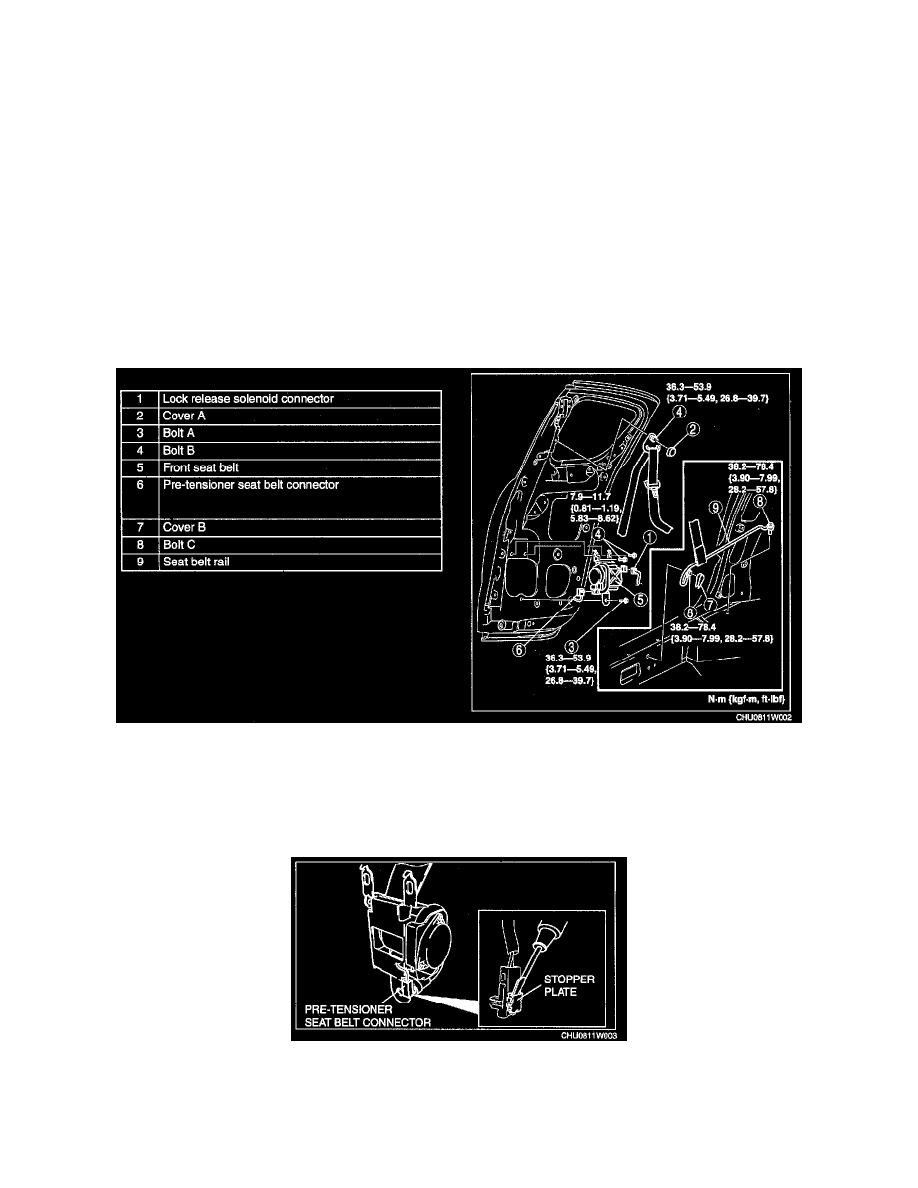 Mazda 3 Owners Manual: Seat Belt Systems Mazda 3 Owners Manual: Seat Belt Systems