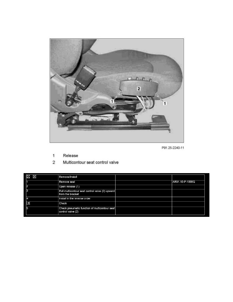 Mercedes Benz Workshop Manuals > Clk 55 Amg (209.376) V8-5.5L (113.987) (2004) > Body And Frame > Seats > Vacuum/Pressure Pump, Seats > Vacuum/Pressure Pump Switch, Seats > Component Information > Description And Operation > Page 17357