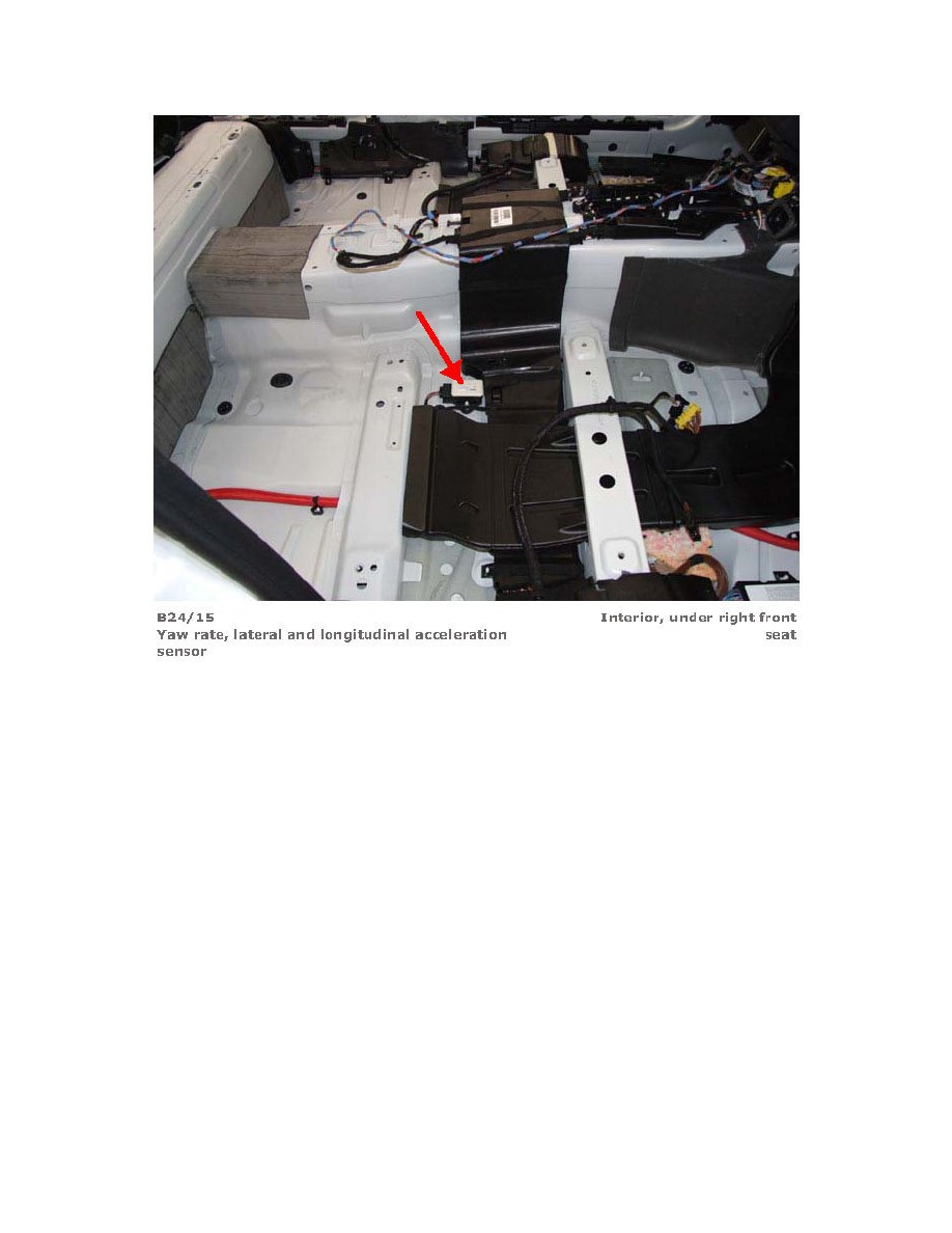 Where is the yaw rate sensor located