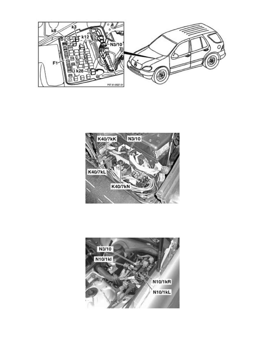 Mercedes Benz Workshop Manuals > Ml 320 (163.154) V6-3.2L (112.942) (1998) > Powertrain Management > Relays And Modules - Powertrain Management > Relays And Modules - Computers And Control Systems > Engine