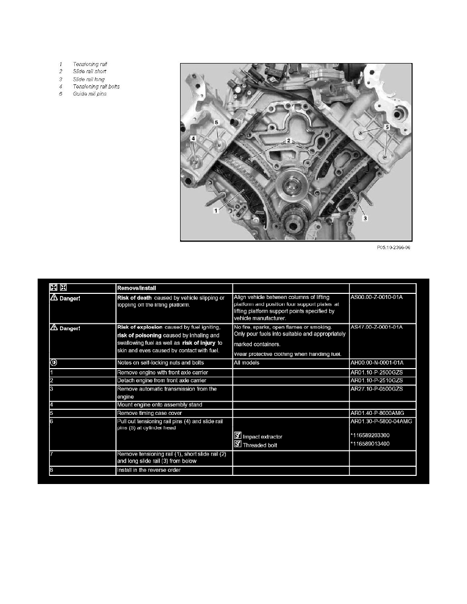 Mercedes Benz Workshop Manuals R 63 Amg 251 177 V8 6 3l 156 980 07 Engine Cooling And Exhaust Engine Timing Components Timing Chain Guide Component Information Service And Repair