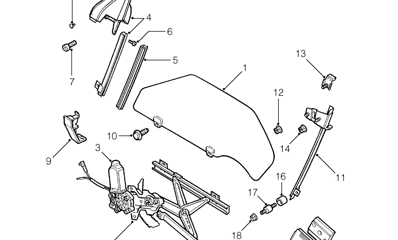 Electric window lift components