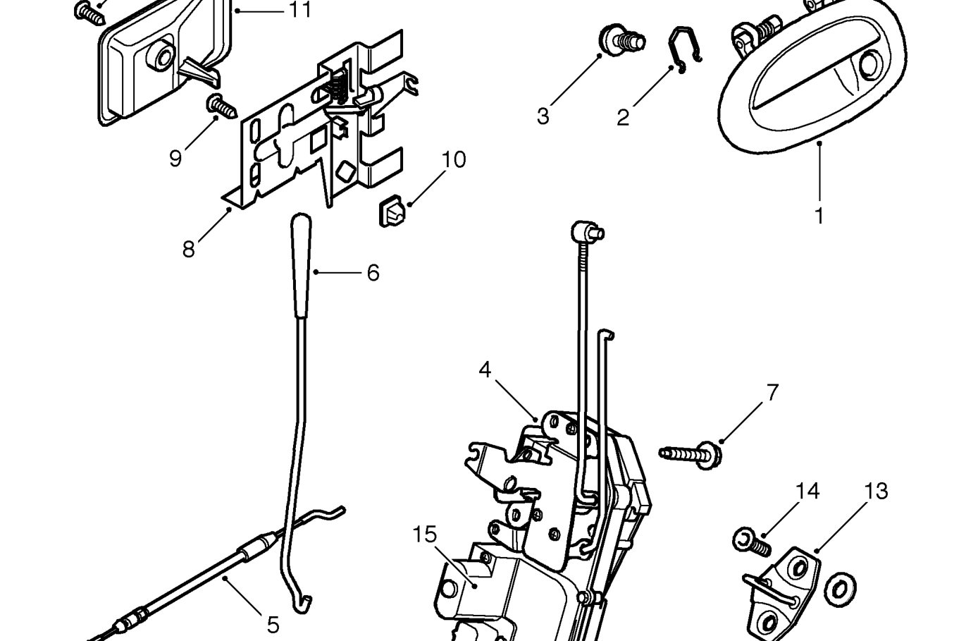 Door - central locking components