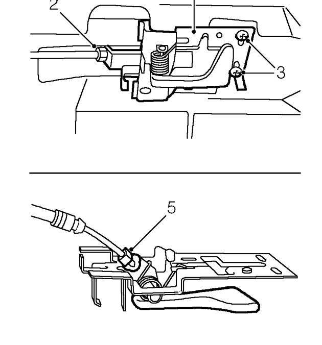 Remote door handle – Remove trim casing. See this section.
