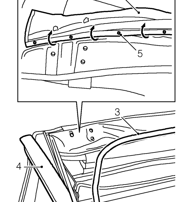 Hood outer cover – Remove both ’B’ post seals. See this section.