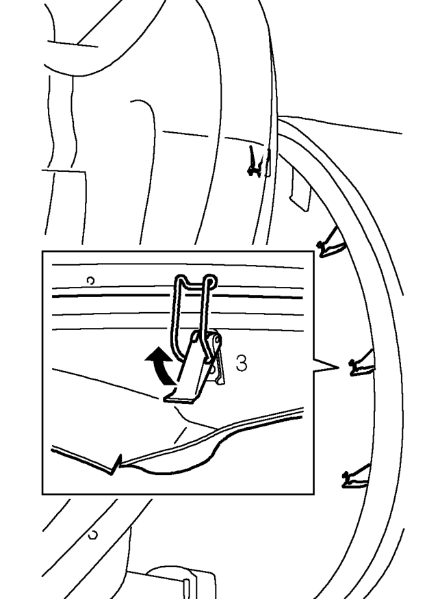 Backlight – Release hood catches, but do not lower hood.