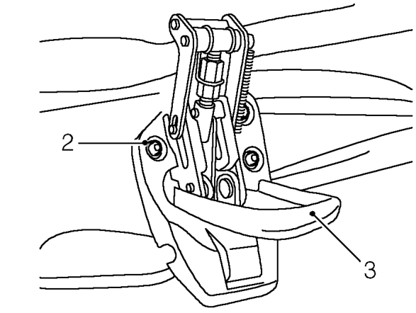 Hood catch – Lower hood.