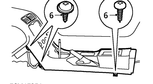 Front console – Remove both console closing panels. See this section.