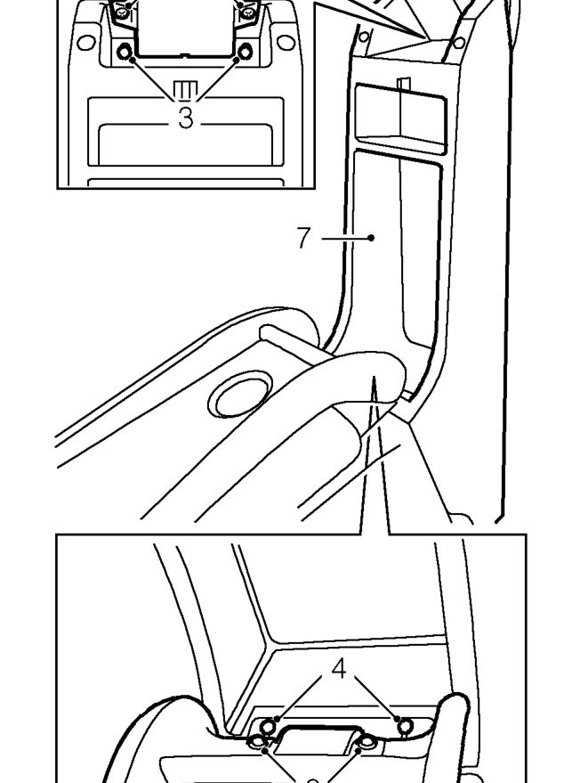 Rear console – Remove rear bulkhead finisher. See this section.