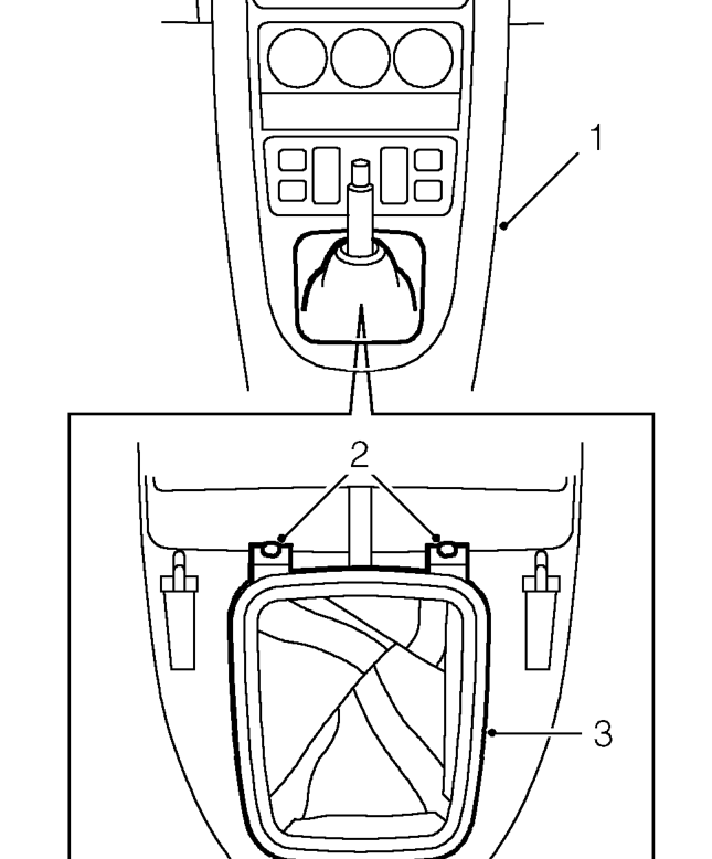 Gear lever gaiter – Remove centre console panel. See this section.