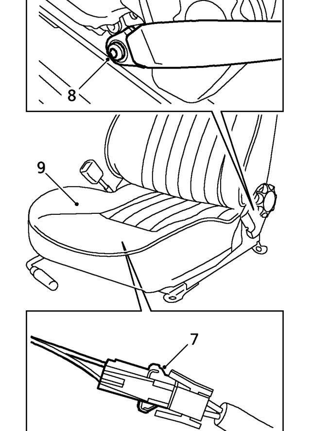 Seat – Remove Torx screw from rear of each seat runner.