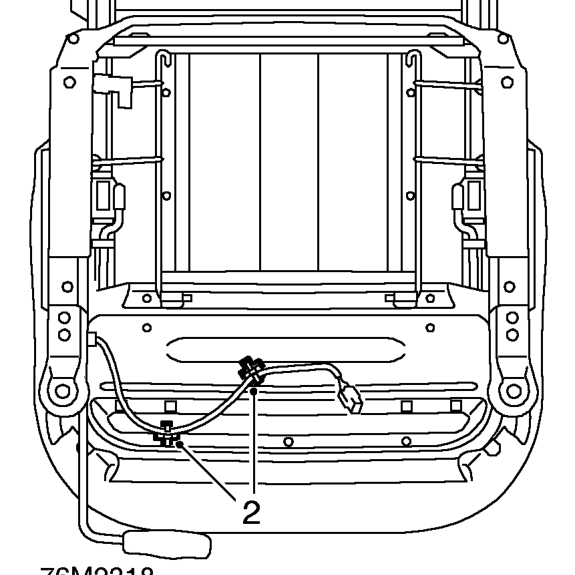 Ensure harness lead does not become trapped under seat runner when fitting seat.