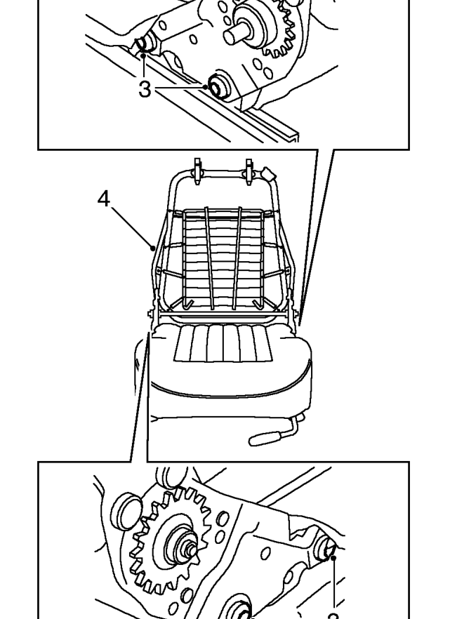 Squab frame – Remove seat squab pullmaflex. See this section.
