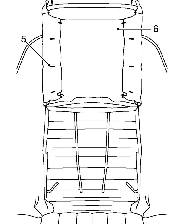 Squab pad - centre – Raise squab centre panel.
