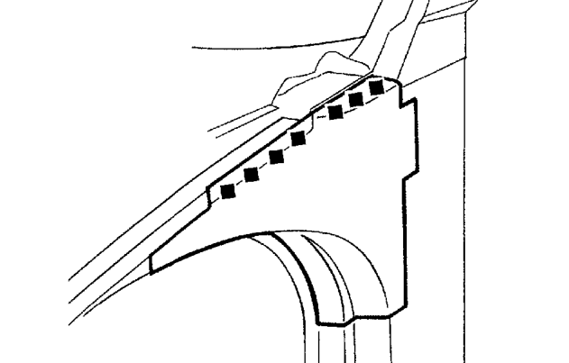 Valance reinforcement – Remove door. See BODY, Doors.
