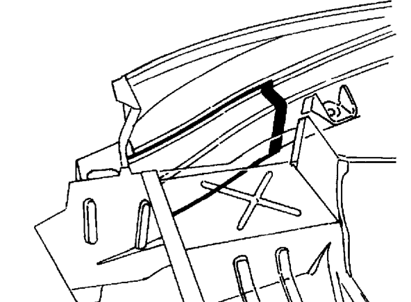 Front sidemember section – Remove front fender.