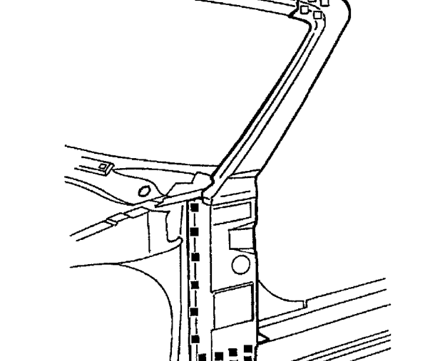 ’a’ post assembly – Remove outer sill.