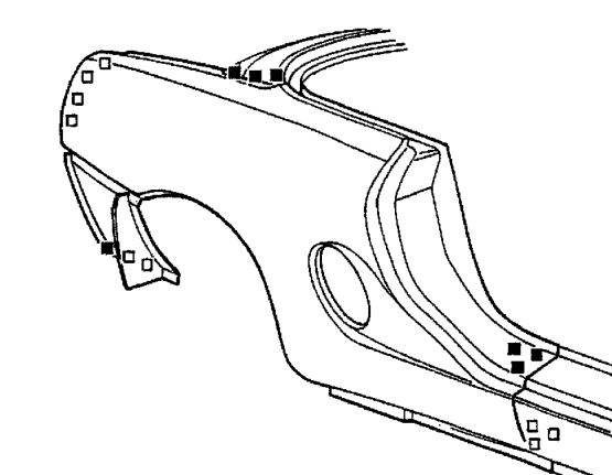 Tonneau assembly – Remove rear lamp. See Workshop Manual, Electrical.