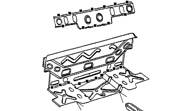 Luggage floor and longitudinals – Remove rear lamps. See Workshop Manual, Electrical.
