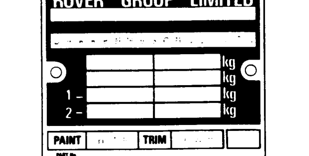 Location – The Vehicle Identification Number (VIN) is stamped on plates attached to the RH side of th