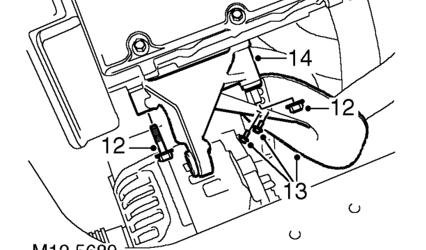 Position alternator forwards to access alternator bracket.