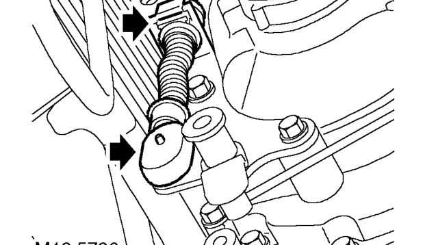 Remove 4 nuts securing anti-roll bar bushes to body.