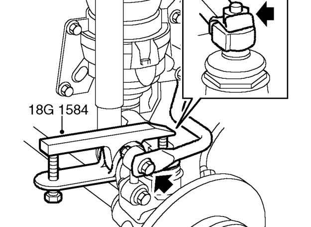 Release taper joint using tool 18G 1584.