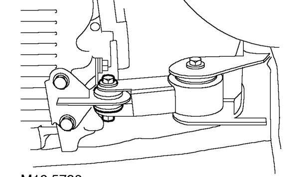 Remove 4 bolts securing RH buttress to sub frame.