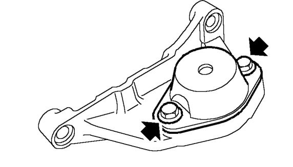 Remove 3 Torx bolts securing engine mounting to gearbox and remove mounting.